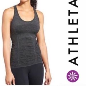Athleta Dark Grey Ruched Tank Top